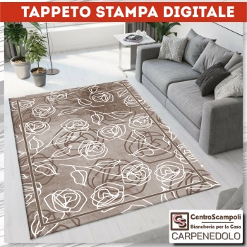 Tappeto salotto moderno 140x200 Nizza moro