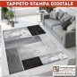 Tappeto salotto moderno 140x200 salotto soggiorno Luna grigio