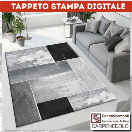 Tappeto moderno 170x240 Tappeto salotto Luna grigio