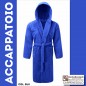 Accappatoio adulto con cappuccio colore blu