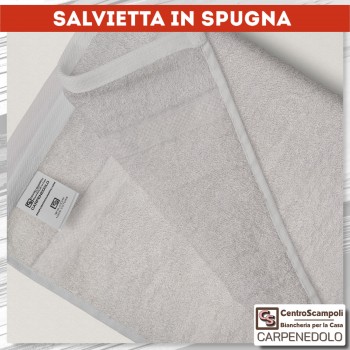 Asciugamani salvietta spugna viso 50x100 bianco