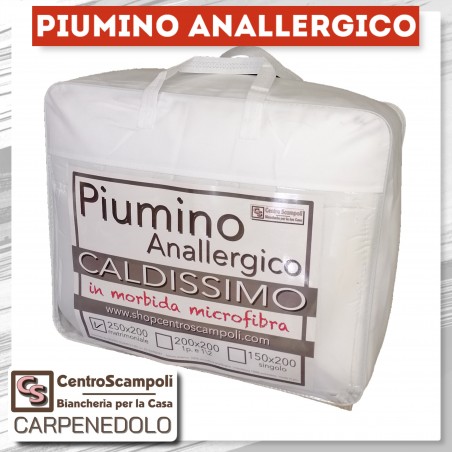 Piumino microfibra anallergico antiacaro singolo - Centro Scampoli Carpenedolo