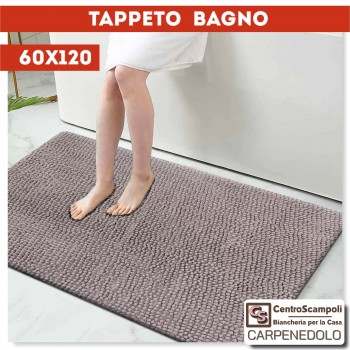 Tappeto bagno 60x120 ricciolo grigio chiaro