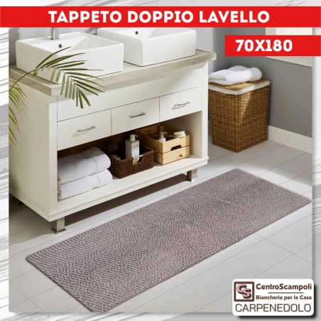 Tappeto bagno 70x180 grigio chiaro