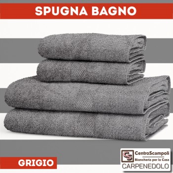 Asciugamani salvietta spugna viso 50x100 grigio scuro