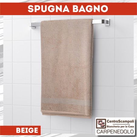 Telo doccia asciugamano spugna bagno 90x140 Beige