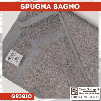 Telo doccia asciugamano spugna bagno 90x140 Grigio