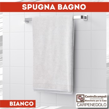 Telo doccia asciugamano spugna bagno 90x140 Bianco