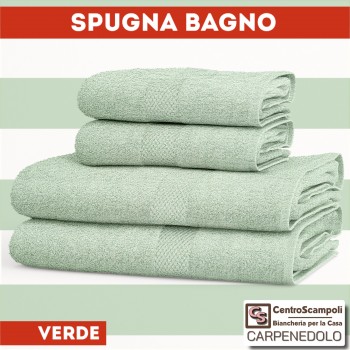 Telo doccia asciugamano spugna bagno 90x140 Verde