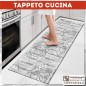 Tappeto cucina passatoia cucina 50x180 Rose grigio