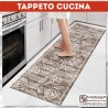 Tappeto cucina passatoia cucina 50x240 Rose Terra di siena