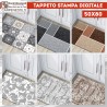 Tappeto 50x80 stampa digitale antiscivolo rose grigio