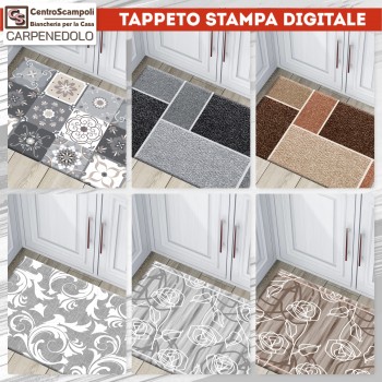 Tappeto cucina passatoia cucina 50x300 Rose Terra di Siena