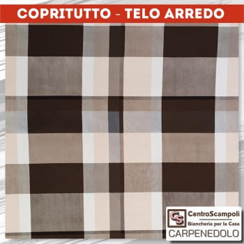 Copritutto Telo arredo granfoulard Dora marrone/beige