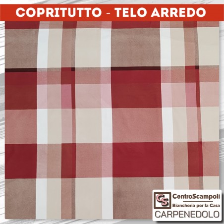 Copritutto Telo arredo granfoulard Dora rosso/beige