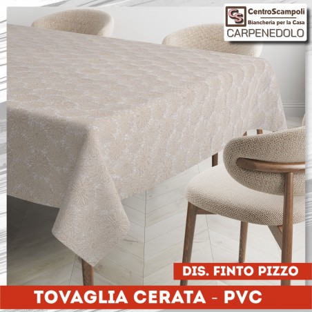 Tovaglia cerata PVC pizzo a metraggio Zarina