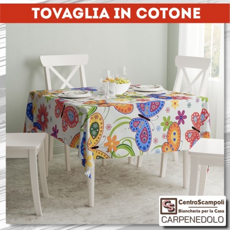 Tovaglia cotone stampato 140x240 Fedora