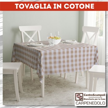 Tovaglia cotone stampato 140x240 Campagnola beige