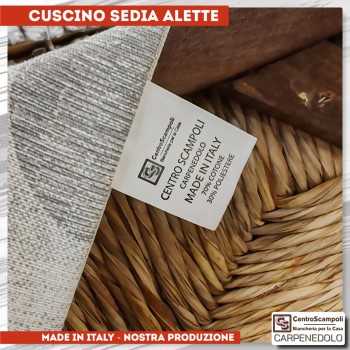 Cuscini per sedie Fiorella Grigio alette