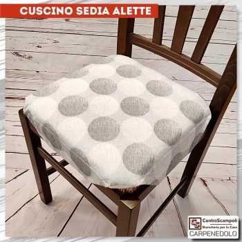 Cuscini per sedie Cecilia grigio alette