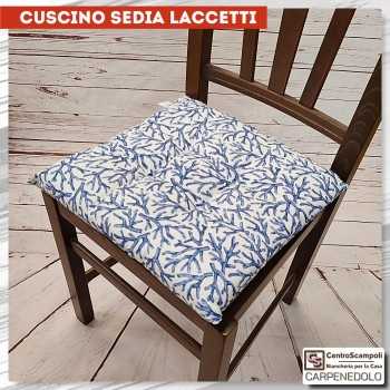 Cuscini per sedie Corallo Blu con laccetti