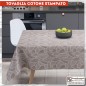 Tovaglia di cotone stampato 140x240 Fiorella beige