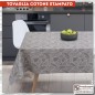 Tovaglia di cotone stampato 140x240 Fiorella grigio