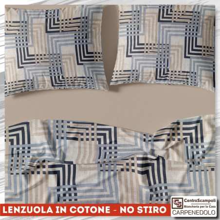 Lenzuola matrimoniali in cotone - NO STIRO Sabina VAR.01/24