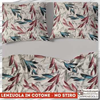 Lenzuola matrimoniali in cotone - NO STIRO Sabina VAR.06/24