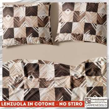 Lenzuola matrimoniali in cotone - NO STIRO Sabina VAR.08/24