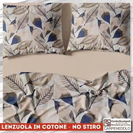 Lenzuola matrimoniali in cotone - NO STIRO Sabina VAR.09/24