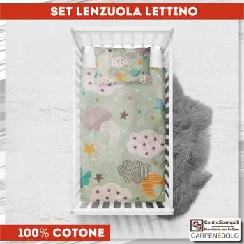 Lenzuola Lettino Neonato in Cotone VAR. 01