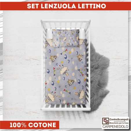 Lenzuola Lettino Neonato in Cotone VAR. 03