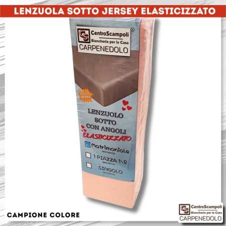 Lenzuola in Jersey di Cotone con Angoli Elasticizzati Colore Rosa