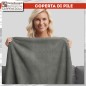 Coperta di Pile tinta unita grigio scuro