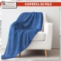 Coperta di Pile tinta unita Blu