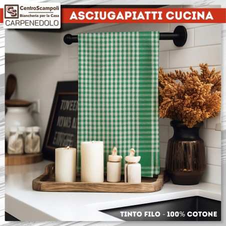 Set di 3 Strofinacci Premium - Canovacci per la Cucina | Verde