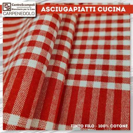 Set di 3 Strofinacci Premium - Canovacci per la Cucina | Rosso