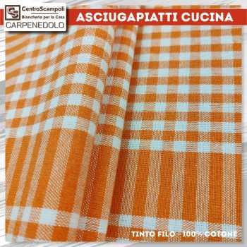 Set di 3 Strofinacci Premium - Canovacci per la Cucina | Arancio