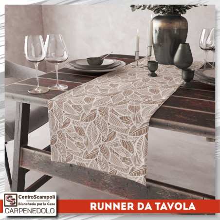 Runner per tavolo Fiorella Beige