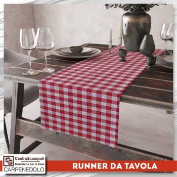 Runner per tavolo Campagnola rosso