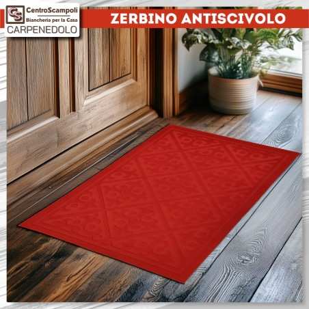 Zerbino antiscivolo welcome rosso