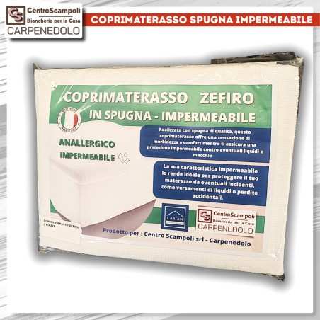 Coprimaterasso Impermeabile Matrimoniale Zefiro