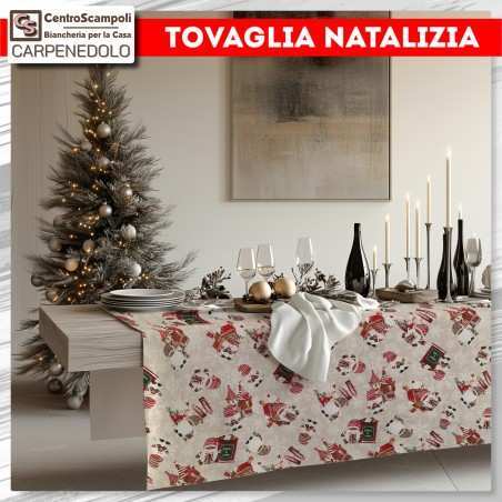 Tovaglia Natalizia Lurex 140x300 - Var. 02